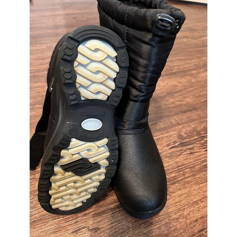 Yislabao Women's Snow/Winter Rubber Boots Size EUR 40 US 7.5-8 Faux Fur Black